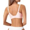 imageHORISUN Wireless Bras for Women Push Up Full Coverage Seamless No Underwire Support Lift Bra Comfort Smoothing Wavy BralettePink