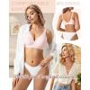 imageHORISUN Wireless Bras for Women Push Up Full Coverage Seamless No Underwire Support Lift Bra Comfort Smoothing Wavy BralettePink