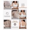 imageHORISUN Bras for Women No Underwire Wireless Seamless Wirefree Support Lift Full Coverage Push Up T Shirt BraWhite