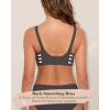 imageHORISUN Seamless Bra Womens Push Up No Underwire Lace Support Full Coverage BraGrey