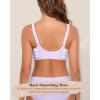 imageHORISUN Seamless Bra Womens Push Up No Underwire Lace Support Full Coverage BraPurple