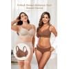 imageHORISUN Wireless Bras for Women Soft Comfortable No Underwire T Shirt Bra Seamless Full Coverage Bras with SupportBrown