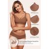 imageHORISUN Wireless Bras for Women Soft Comfortable No Underwire T Shirt Bra Seamless Full Coverage Bras with SupportBrown