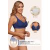 imageHORISUN Wireless Bras for Women Soft Comfortable No Underwire T Shirt Bra Seamless Full Coverage Bras with SupportNavy Blue