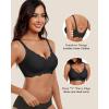 imageHORISUN Wireless Seamless Bras for Women No Underwire Wavy V Neck Soft Support Full Coverage Comfortable BraZstyleblack
