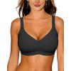 imageHORISUN Wireless Bras for Women Soft Comfortable No Underwire T Shirt Bra Seamless Full Coverage Bras with SupportZstyleblack