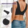 imageHORISUN Seamless Full Coverage Bra Wirefree No Show Bras for WomenBlack Unadjustable L