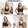 imageHORISUN Seamless Full Coverage Bra Wirefree No Show Bras for WomenBlack Unadjustable L
