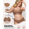 imageHORISUN Womens Wireless Push Up Bralette  No Underwire Scalloped VNeck Full Coverage Soft Support BraCoffee