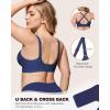 imageHORISUN Womens Wireless Push Up Bralette  No Underwire Scalloped VNeck Full Coverage Soft Support BraNavy Blue