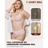 imageHORISUN Womens Wireless Push Up Bralette  No Underwire Scalloped VNeck Full Coverage Soft Support BraPink