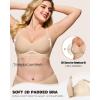 imageHORISUN Womens Wireless Push Up Bralette  No Underwire Scalloped VNeck Full Coverage Soft Support BraSkin
