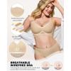 imageHORISUN Womens Wireless Push Up Bralette  No Underwire Scalloped VNeck Full Coverage Soft Support BraSkin