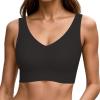 imageHORISUN Seamless Full Coverage Bra Wirefree No Show Bras for WomenBlack Unadjustable L