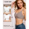 imageHORISUN Wireless No Underwire Bra for Women VNeck Lace Trim Jelly Supportive Seamless Bra Comfortable Tshirt BraletteGrey
