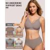 imageHORISUN Wireless No Underwire Bra for Women VNeck Lace Trim Jelly Supportive Seamless Bra Comfortable Tshirt BraletteGrey
