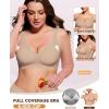 imageHORISUN Wireless Bras for Women Plus Size Full Coverage Supportive Bra Seamless Comfortable Bras for Large BreastsNude